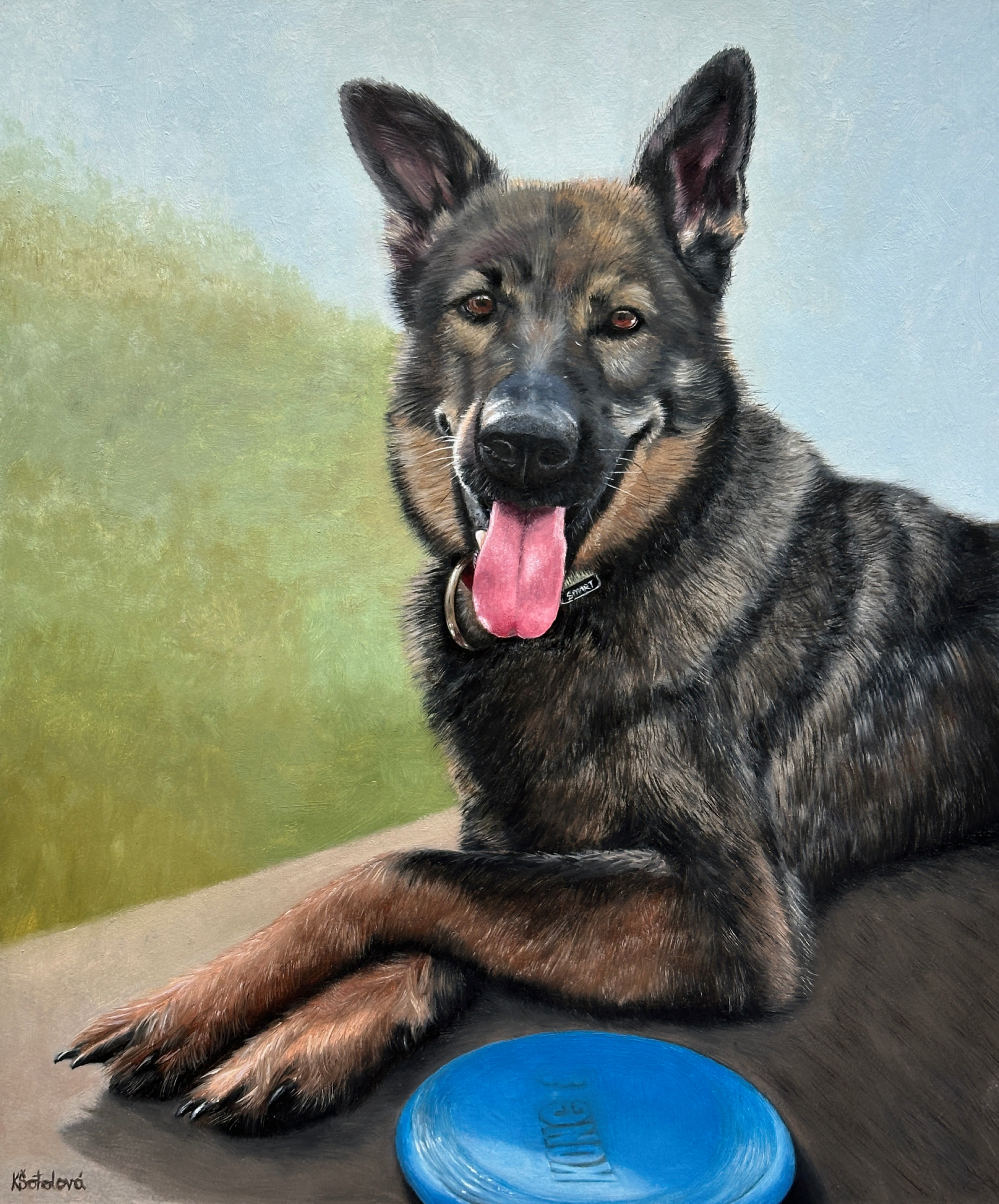 Tea, German Shepherd, 39x33 cm