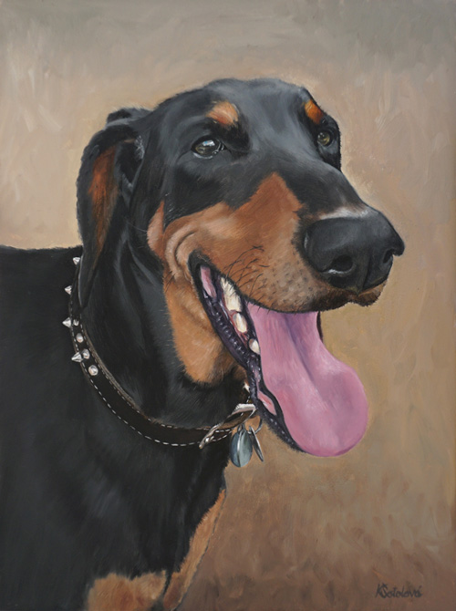Otto, Doberman pinscher, 30x23 cm