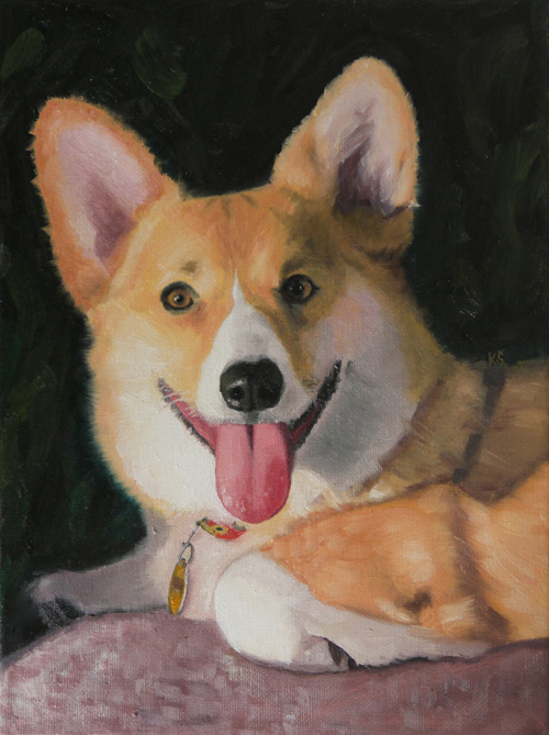 Phoebe, Corgi, 30x23 cm